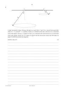 Physics Problem: Circular Motion with String & Two Particles