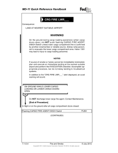 MD-11 Quick Reference Handbook: Cargo Fire Lower Compartment Procedure