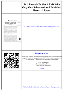 Is it possible to get a PhD with only one submitted and published research paper