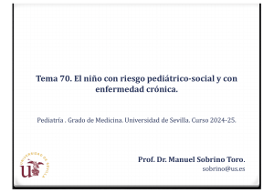 Riesgo Pedi&aacute;trico Social y Enfermedad Cr&oacute;nica: Presentaci&oacute;n