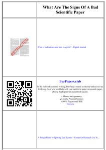 Signs of a Bad Scientific Paper: Spotting Flaws