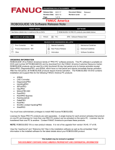 FANUC ROBOGUIDE V9 Software Release Note