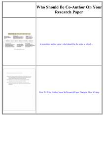 Co-Authorship in Research Papers: Guidelines & Best Practices