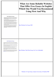 Free Essay Websites: Reliable Resources for English Essays