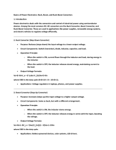 Buck, Boost, Buck-Boost Converter Basics in Power Electronics