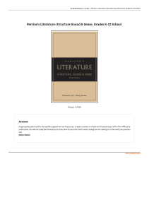 Perrine's Literature: Structure Sound & Sense K-12