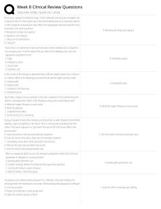 Emergency Nursing Clinical Review Questions