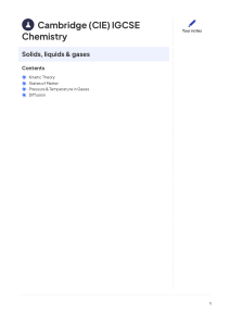 Solids, Liquids, Gases: CIE IGCSE Chemistry Notes