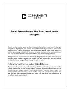 Small Space Design Tips from a Local Home Designer