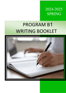 B1 Writing Booklet: Essay Writing Skills