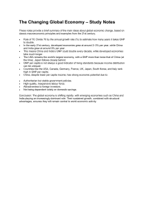 Global Economy Study Notes: Growth, Emerging Markets & Macroeconomics