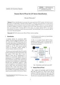 Session Root-of-Trust for IoT Device Identification