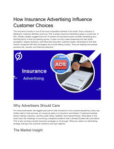 Insurance Advertising: Influence on Customer Choices & Effective Strategies