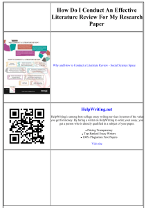 How do I conduct an effective literature review for my research paper