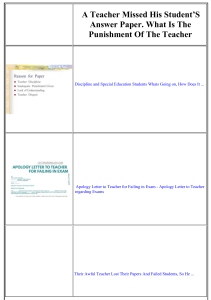 Teacher Misconduct & Discipline: Document Excerpts