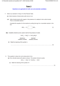 CAIE IGCSE Chemistry: Reversible Reactions & Equilibrium QP