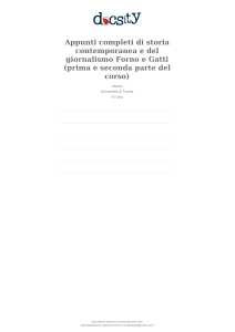 Appunti Storia Contemporanea e Giornalismo
