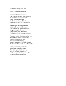 "I Wandered Lonely as a Cloud" Poem by William Wordsworth