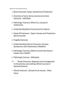 Bone Fracture Reference List: Types, Symptoms, Treatment & Causes
