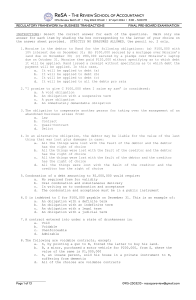 RFBT Final Pre-Board Exam - ReSA CPA Review May 2024