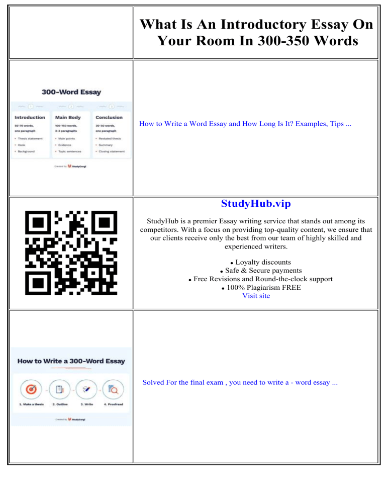 Essay Writing: Introductory Essay Guide (300-350 Words)