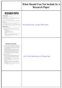 Research Paper Guide: What to Avoid & Key Elements