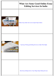 Essay Editing Services India: Top Online Options