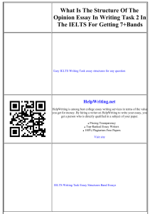 IELTS Writing Task 2: Opinion Essay Structure for 7+ Bands