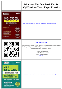 SSC CGL Previous Year Papers: Practice Books for Exam Prep