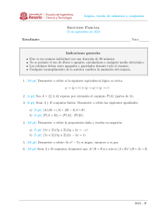 Examen de L&oacute;gica, Teor&iacute;a de N&uacute;meros y Conjuntos