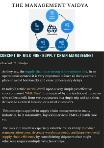 Milk Run: Supply Chain Management Concept