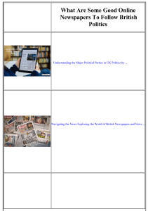 Online Newspapers for British Politics