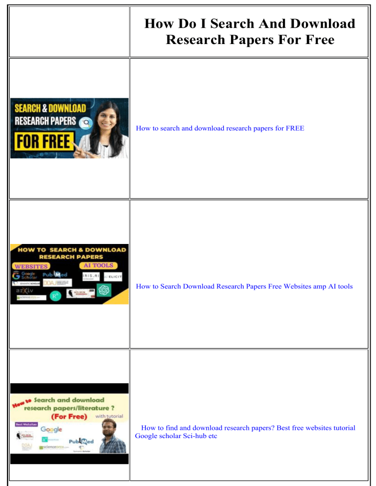 Researcher Download Free Research Paper Download Guide