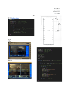 Lab 2: Microcontroller Programming & Phototransistor Circuit Analysis