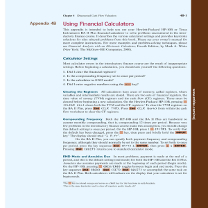 Financial Calculator Guide: HP-10B & BA II Plus