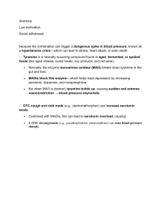 MAOIs: Food & Drug Interactions - Hypertensive Crisis & Serotonin Overload