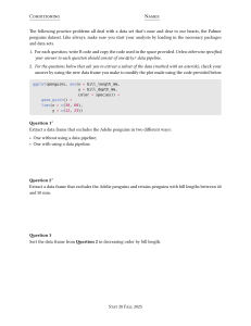 Penguins Dataset: R Practice Problems