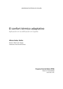 Confort t&eacute;rmico adaptativo en edificaci&oacute;n espa&ntilde;ola: estudio de casos