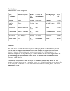 International Business Assignment: Global Fashion & Supply Chain Analysis