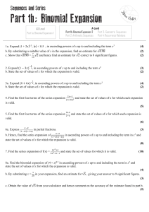 A-Level Maths: Binomial Expansion & Arithmetic Sequences Problems