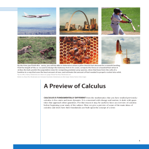 Calculus Preview: Area, Tangents, and Limits