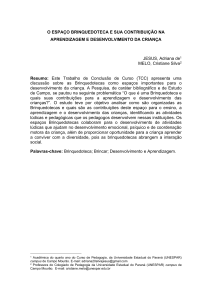 Brinquedotecas e Desenvolvimento Infantil: Estudo Pedag&oacute;gico