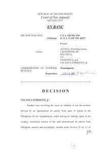 Air New Zealand v. CIR: Philippine Tax on International Air Carriers