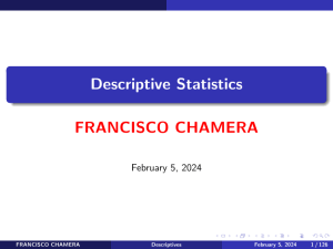 Descriptive Statistics: Basic Concepts, Variables & Measurement Scales