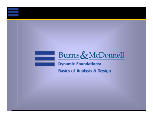 Dynamic Machine Foundations: Analysis & Design Basics