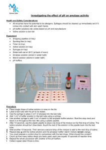 Amylase Activity pH Experiment: Lab Procedure & Data Analysis
