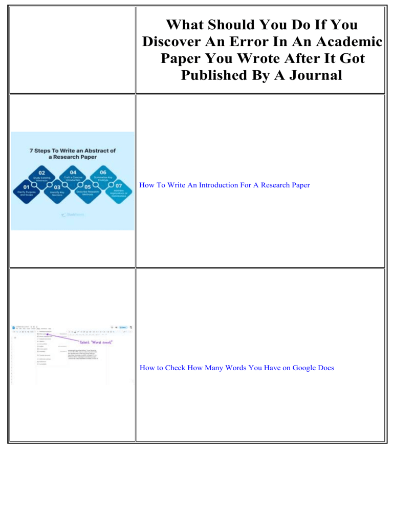 Academic Paper Error Correction & Research Guide