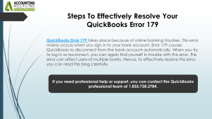 Fix QuickBooks Error 179: Troubleshooting Guide & Solutions