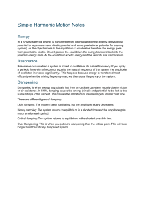 Simple Harmonic Motion Notes: Energy, Resonance, & Damping