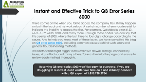 QuickBooks Error 6000: Troubleshooting Guide